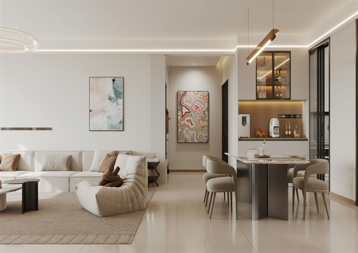 玉庭華府142㎡ | 給喧囂世界按下暫停鍵，現(xiàn)代簡約風(fēng)的松弛感誰能拒絕！