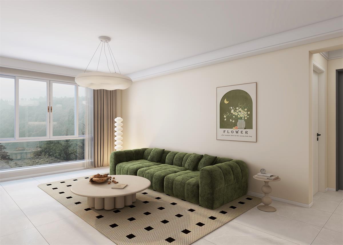 泰雲(yún)庭116㎡ | 奶油白+橄欖綠打造的輕法式小家，清新又自然！