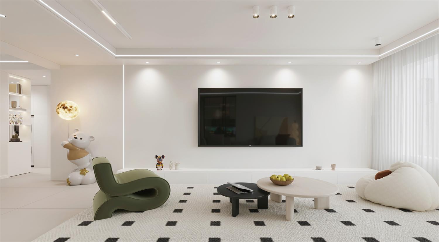 閱海萬家G2區(qū) | 144m2軟軟糯糯奶油風，一眼就淪陷的治愈感！