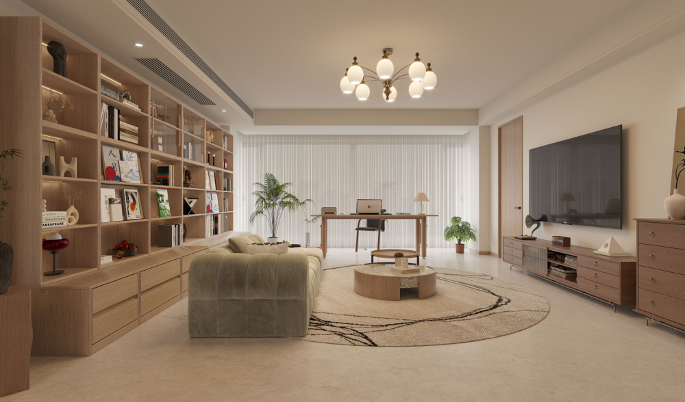 舊房改造 | 住進(jìn)知識(shí)分子味的松弛原木家，170平“高智感”百看不厭！